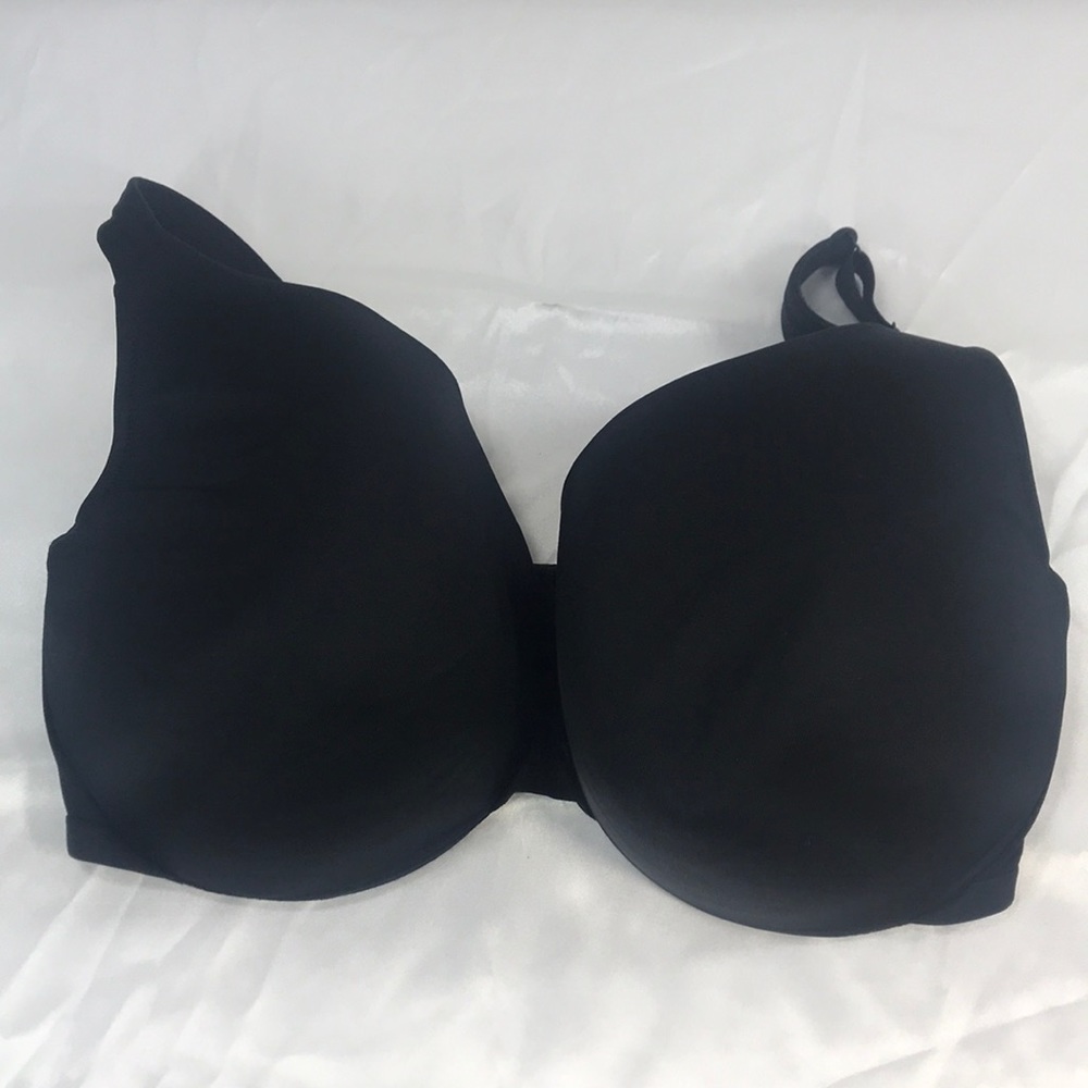 Cacique Full Coverage Mesh Front Bra SZ 40F Black